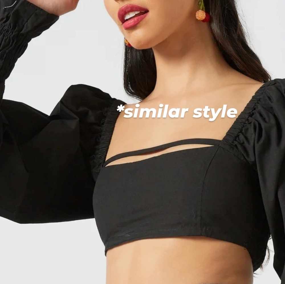 TULAROSA Cropped Open Back Blouse